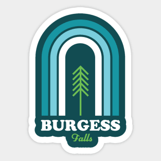 Burgess Falls State Park Hiking Tennessee Bear Retro Sticker